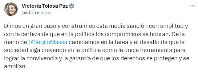 El mensaje de la ministra de Desarrollo Social 