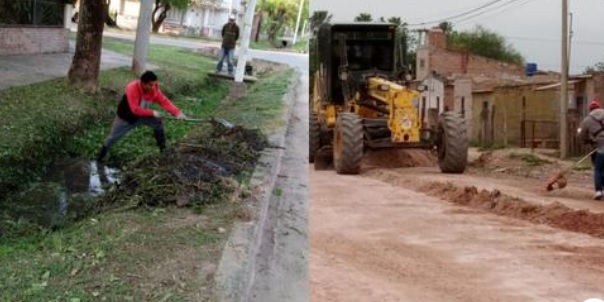 Sáenz Peña: El municipio avanza con los operativos de cuneteo y arreglo de calles